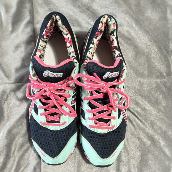 ASICS GEL-FRANTIC 7 T3A6Q‎ Black Mint Pink Camouflage Low Top Sneakers Size 8 main image 11